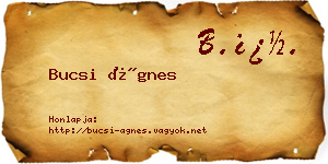 Bucsi Ágnes névjegykártya