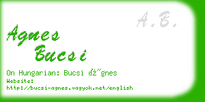 agnes bucsi business card